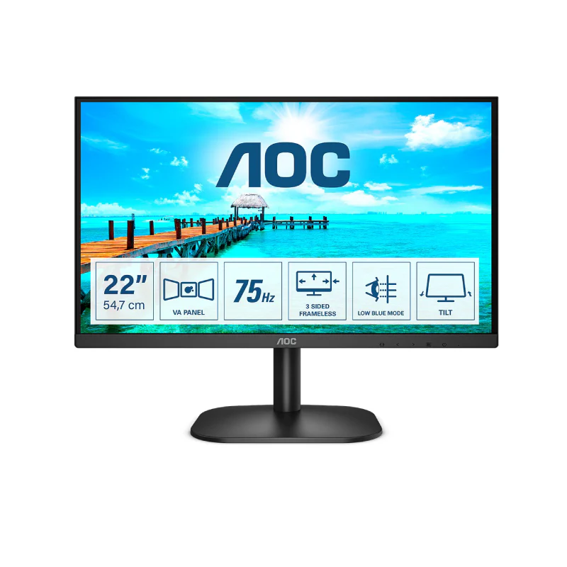 AOC B2 22B2H/EU LED display 54.6 cm (21.5") 1920 x 1080 pixels Full HD Black