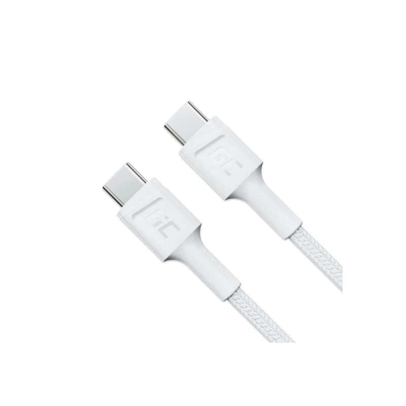 Cable White USB-C Type C 1,2m Green Cell PowerStream with fast charging Power Delivery 60W, Ultra Charge, Quick Charge 3.0 - Image 2