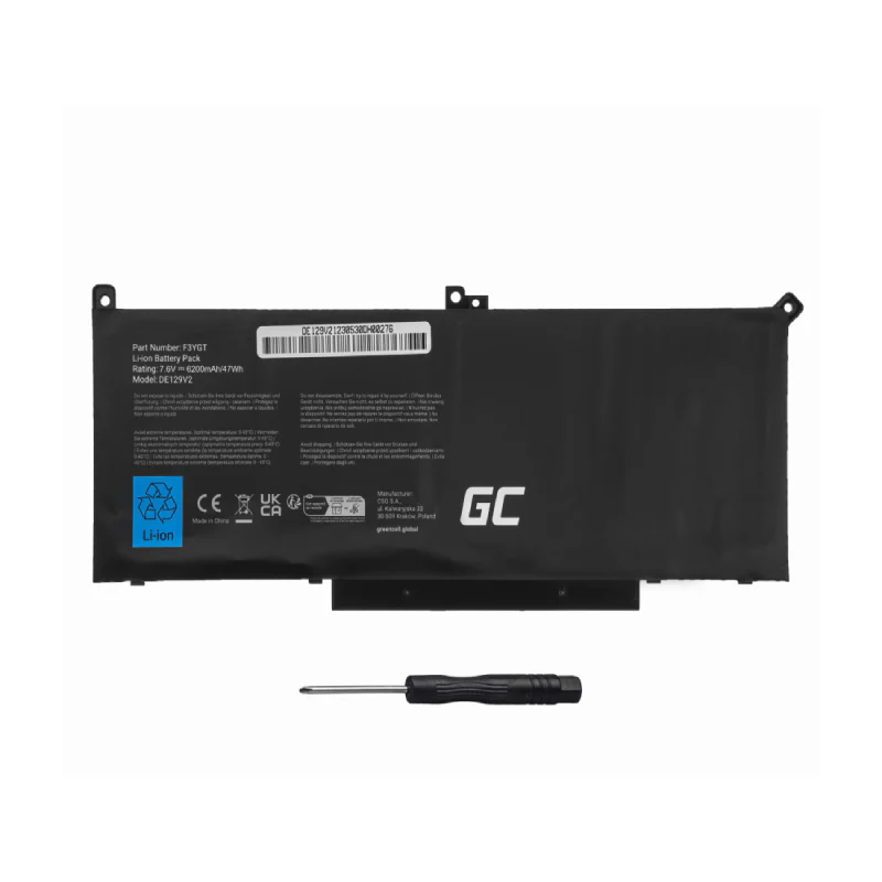 Green Cell Battery F3YGT for Dell Latitude 7280 7290 7380 7390 7480 7490 V2 - Image 3