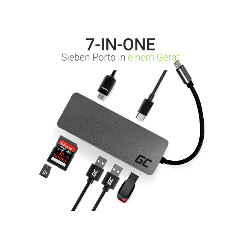 Green Cell Docking Station HUB USB-C 4K DEX - Image 4