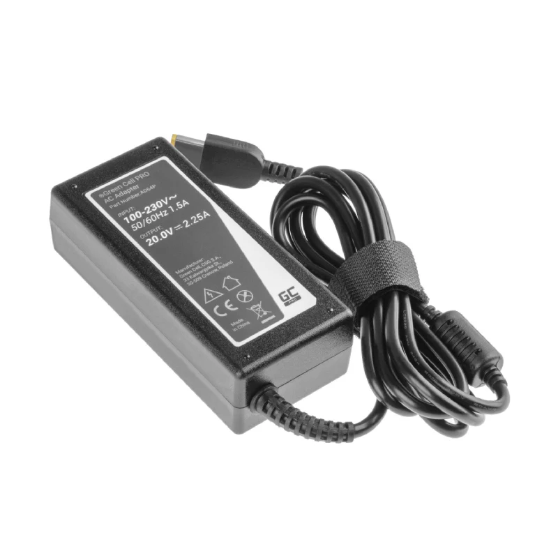 Green Cell PRO Charger / AC Adapter 20V 2.25A 45W for Lenovo G40-30 G50-30 V110-15IAP V130-15IGM Yoga 300-11IBR ThinkPad X240 - Image 2