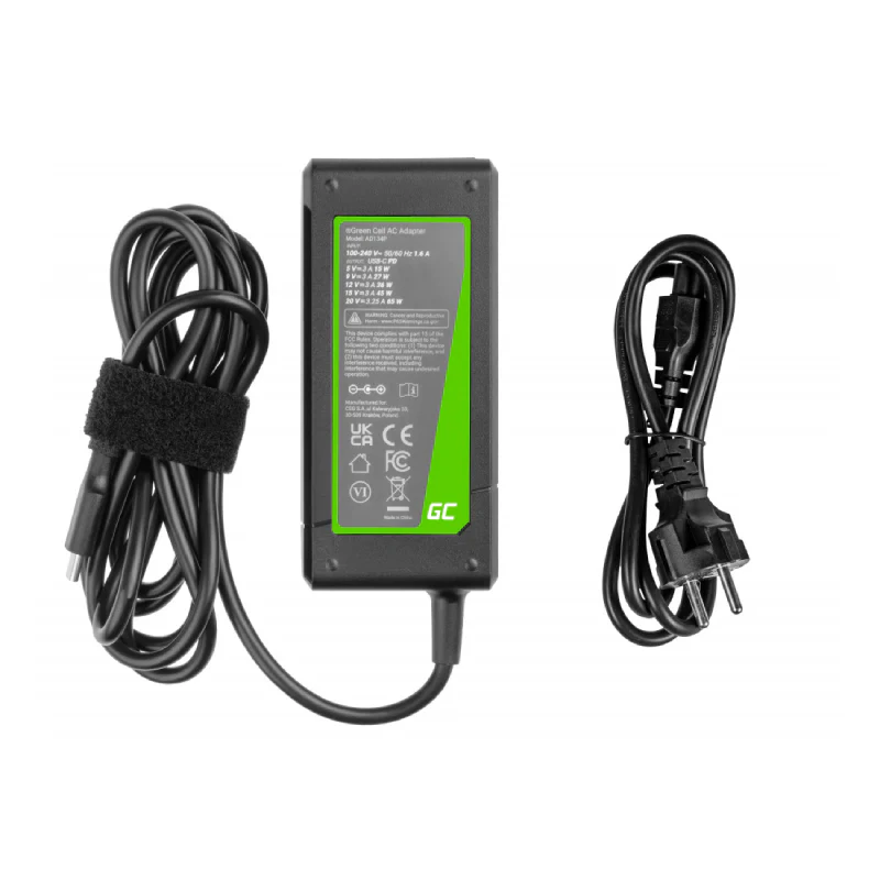 Green Cell PRO Charger / AC Adapter 20V 3.25A 65W for Lenovo Yoga 4 Pro 700-14ISK 900-13ISK 900-13ISK2 - Image 4
