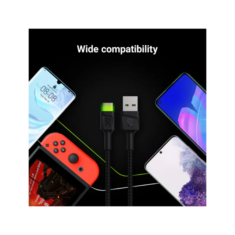 Green Cell USB-C Green Cell USB Cable 1.2m - Image 4