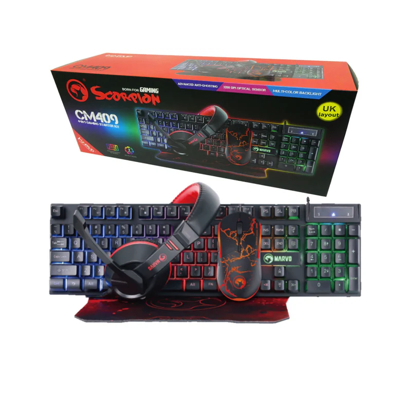 Marvo CM409-UK Scorpion CM409 4-in-1 Gaming Starter Kit