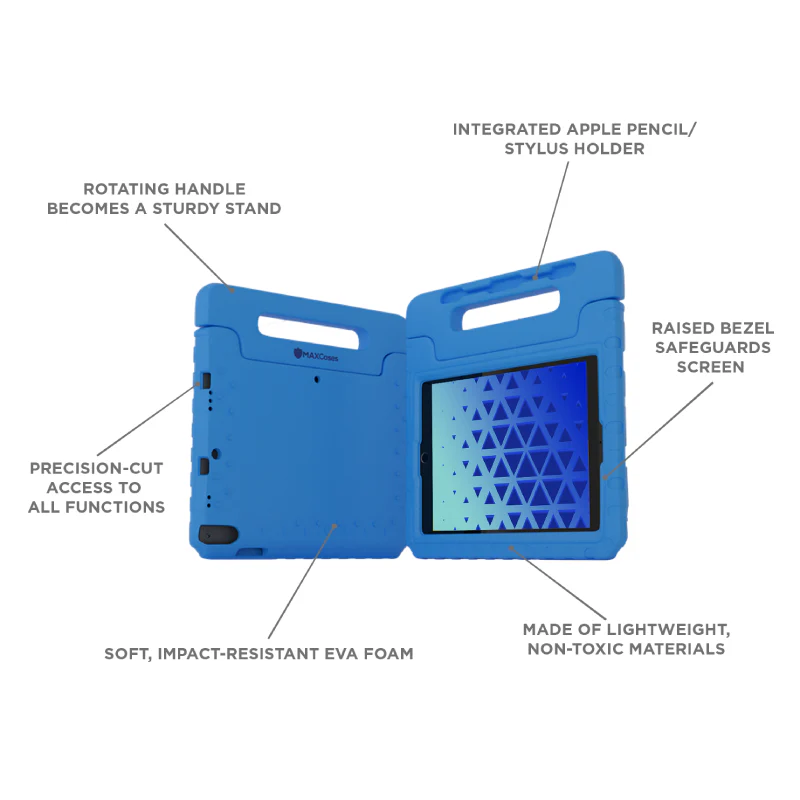 MaxCases Shieldy-K Foam Case for iPad 9/8/7 10.2" (Blue) - Image 3