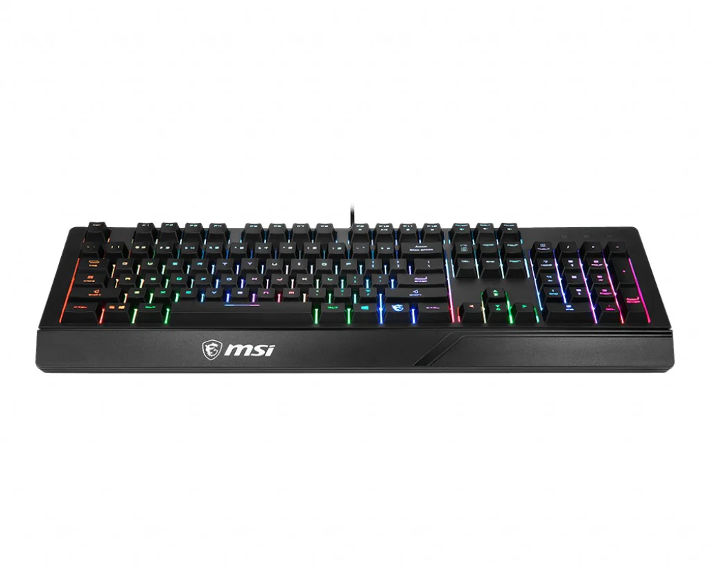 MSI VIGOR GK20 RGB Gaming Keyboard ' UK Layout, Membrane switches, Rainbow RGB Lighting effect, Ergonomic keycaps, Hotkeys for - Image 3