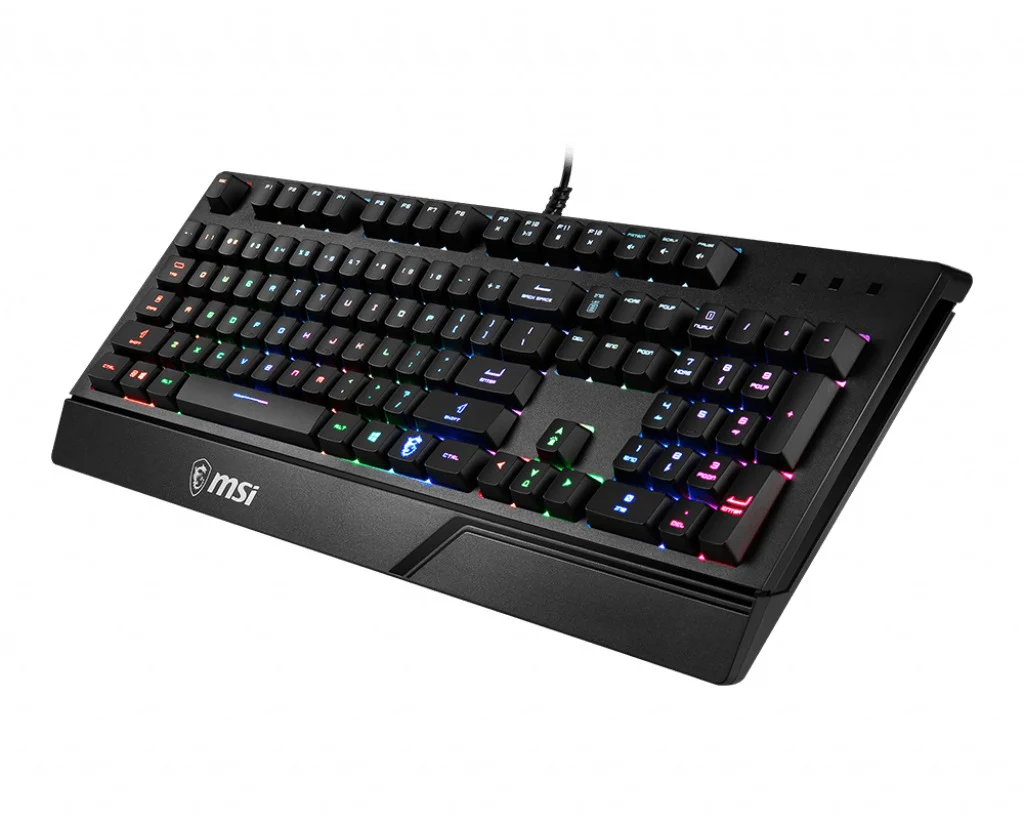 MSI VIGOR GK20 RGB Gaming Keyboard ' UK Layout, Membrane switches, Rainbow RGB Lighting effect, Ergonomic keycaps, Hotkeys for - Image 4