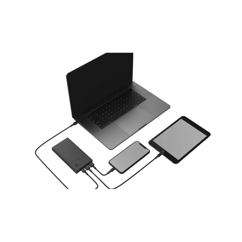 Power Bank Green Cell GC PowerPlay10S 10000mAh with fast charging 2x USB Ultra Charge and 2x USB-C PD 18W - Image 6