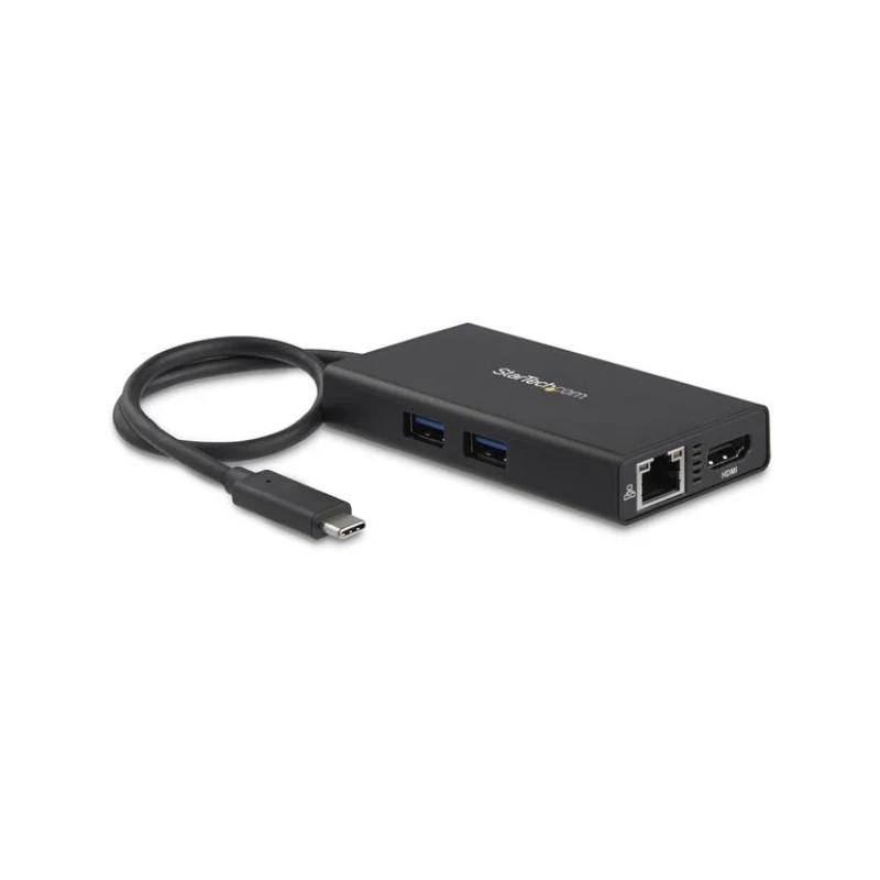 StarTech.com USB-C Multiport Adapter - USB-C Travel Docking Station with 4K HDMI - 60W Power Delivery Pass-Through, GbE, 2pt US