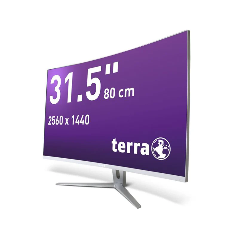 TERRA LCD/LED 3280W V3 Silver/White CURVED USB-C/HDMI/DP - Image 2