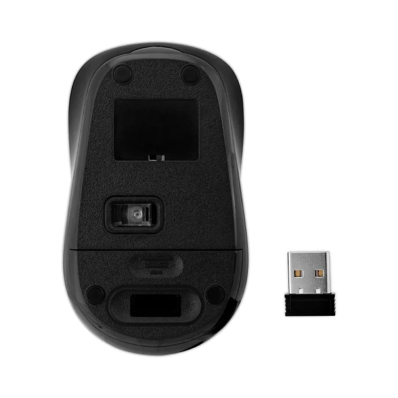 V7 MW100-1E Mouse - Radio Frequency - USB - Optical - 4 Button(s) - Black - Wireless - 2.40 GHz - 1600 dpi-Symmetrical - Image 3