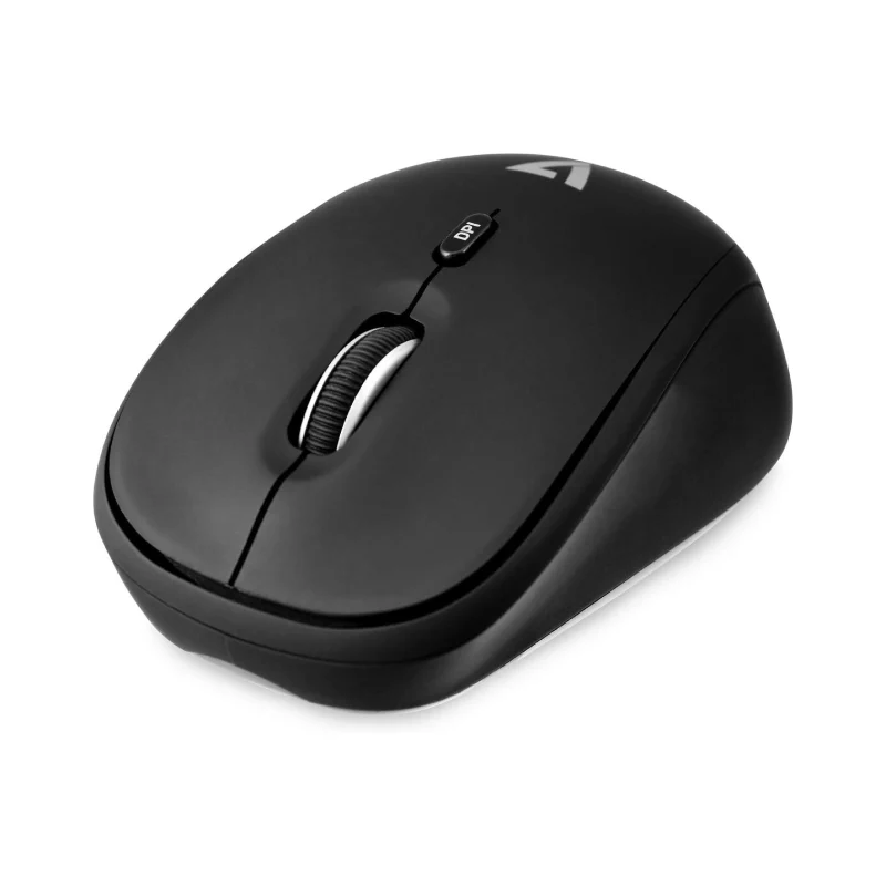 V7 MW100-1E Mouse - Radio Frequency - USB - Optical - 4 Button(s) - Black - Wireless - 2.40 GHz - 1600 dpi-Symmetrical - Image 4